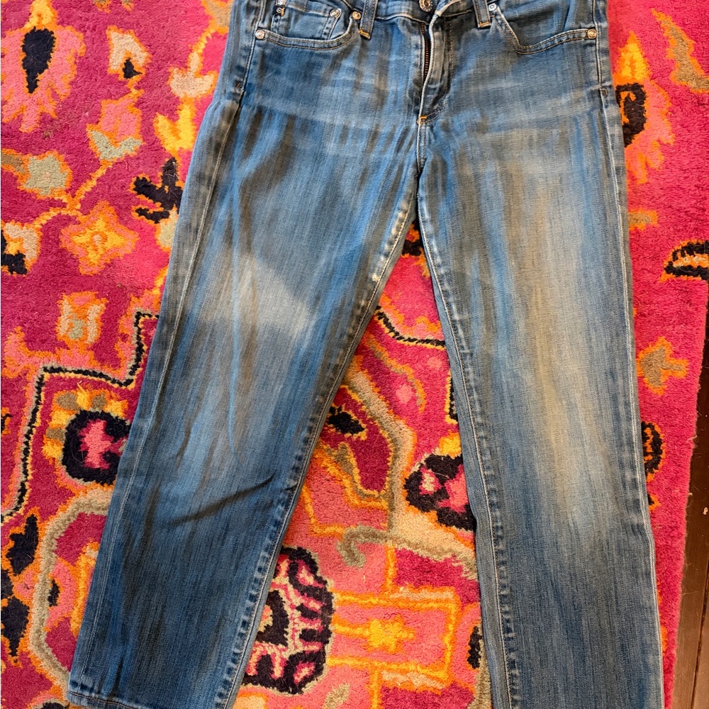 AG Adriano Goldschmied Straight Leg Blue Jeans
